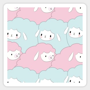 Sheep Pattern Illustration Sticker